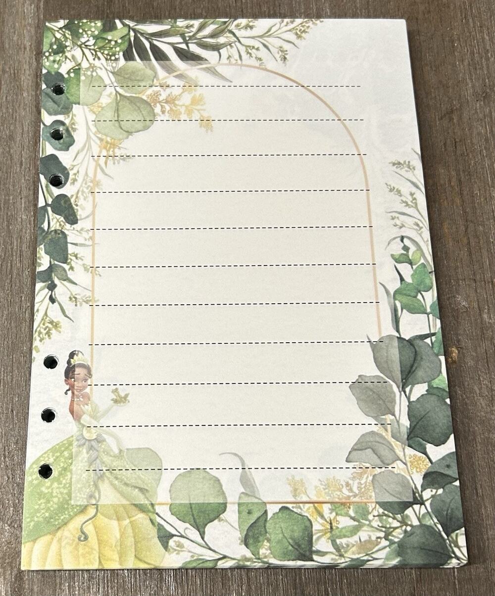 Princess And The Frog Size Tiana A5 Refill Stationery Paper (50 Sheets)